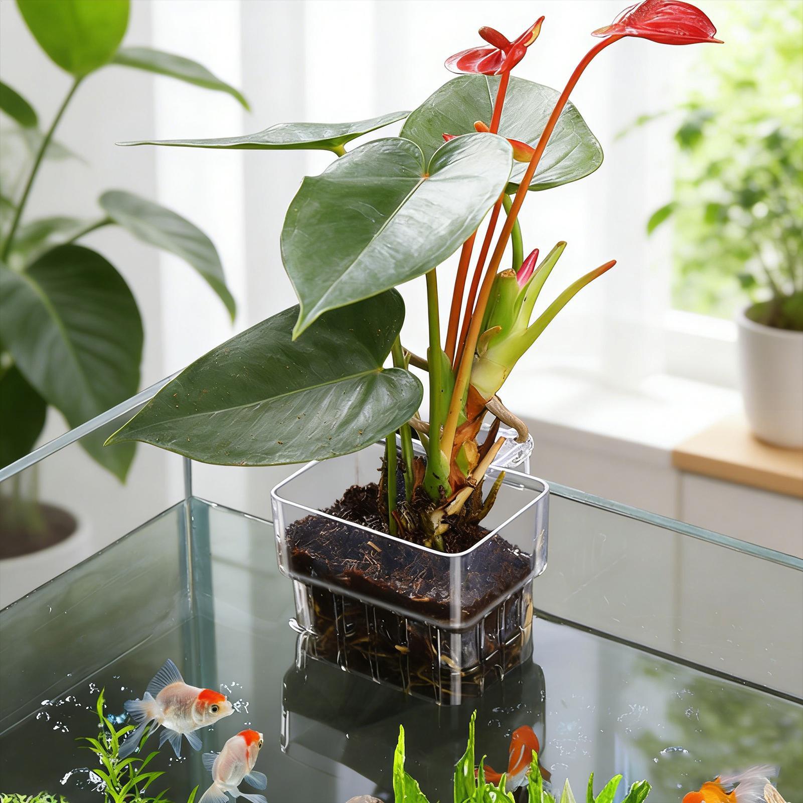 투명한 걸이형 수족관 식물 홀더 화분 - 어항 수경재배 - Gardening Tools Brands 리뷰 및 가격