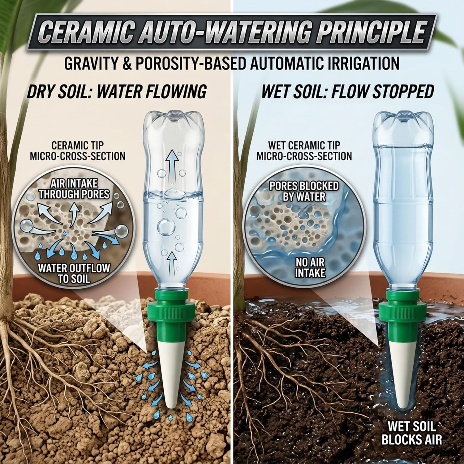 테라코타 플라스틱 병용 급수 스파이크 6개, 실내외 식 - Automatic Plant Waterer 리뷰 및 가격