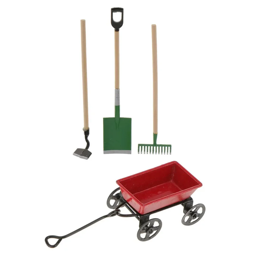 1:12 인형집 미니어처 정원 도구 세트(삽 3개, 갈 - Gardening Tools Vintage 리뷰 및 가격