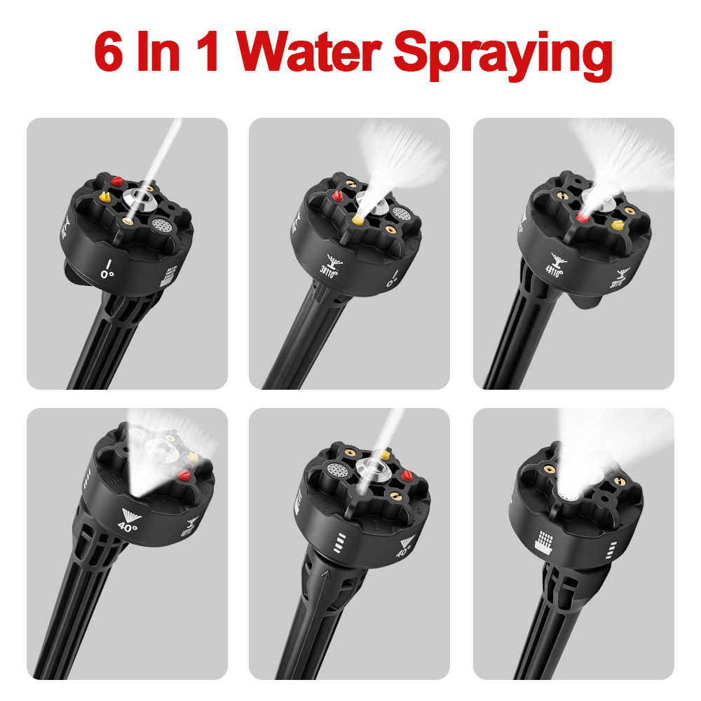 300Bar 브러시리스 고압 세차기 강력 무선 물총 6 - Gardening Tools Battery Powered 리뷰 및 가격