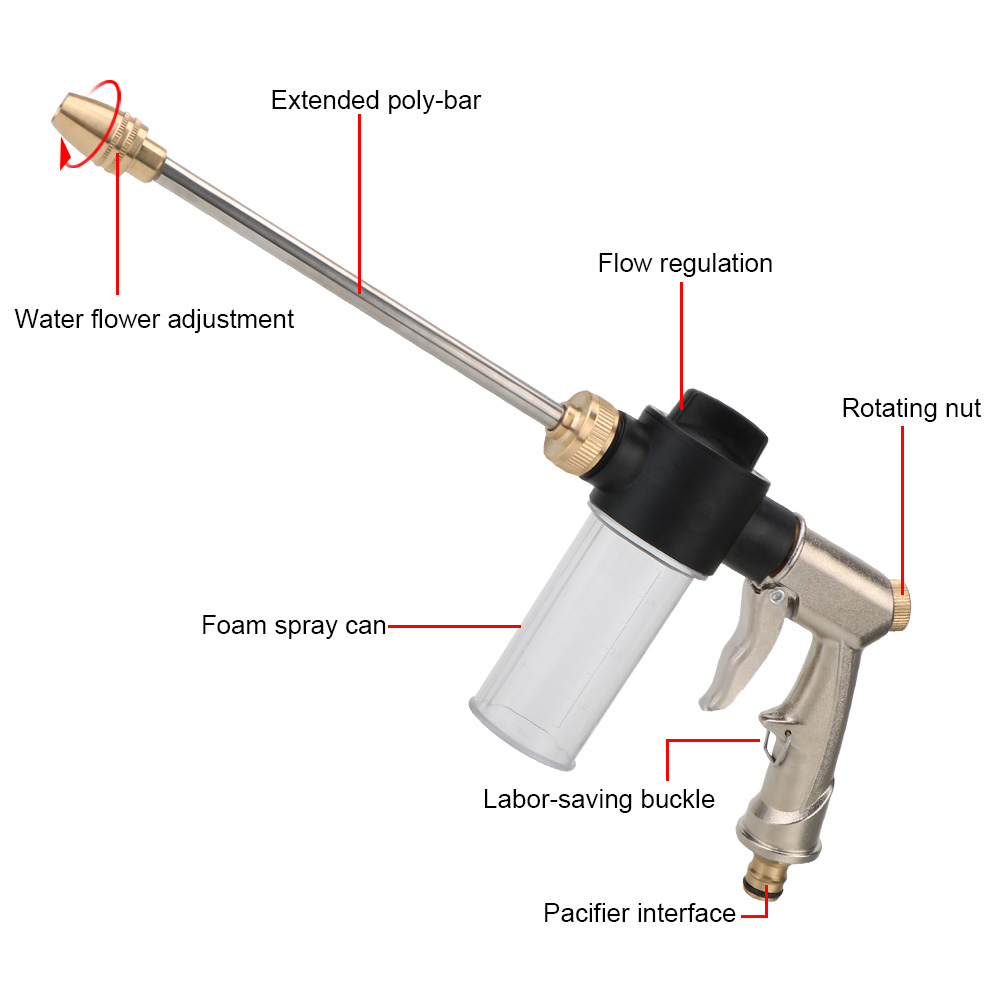 긴 폼 와셔 자동차 고압 물총 노즐 세척 급수 도구 정 - Gardening Tools Types 리뷰 및 가격