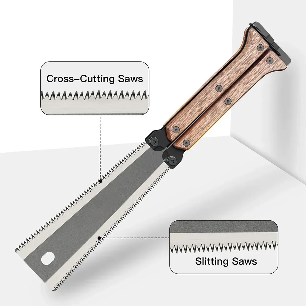 일본식 양날 접이식 톱, 나무 손잡이 포함, 목공 DI - Gardening Hand Tools Japanese 리뷰 및 가격