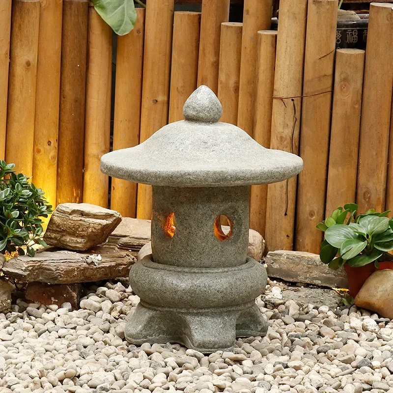 전원풍 일본식 등불 사암 조각품, 정원 풍경 태양광 정 - Gardening Hand Tools Japanese 리뷰 및 가격