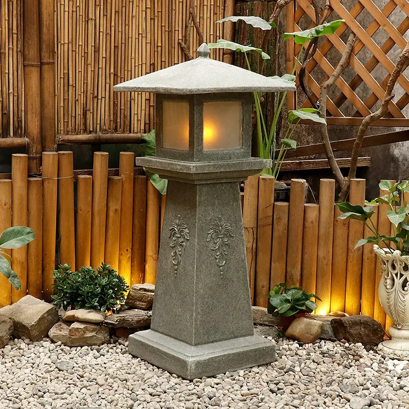 전원풍 일본식 등불 사암 조각품, 정원 풍경 태양광 정 - Gardening Hand Tools Japanese 리뷰 및 가격