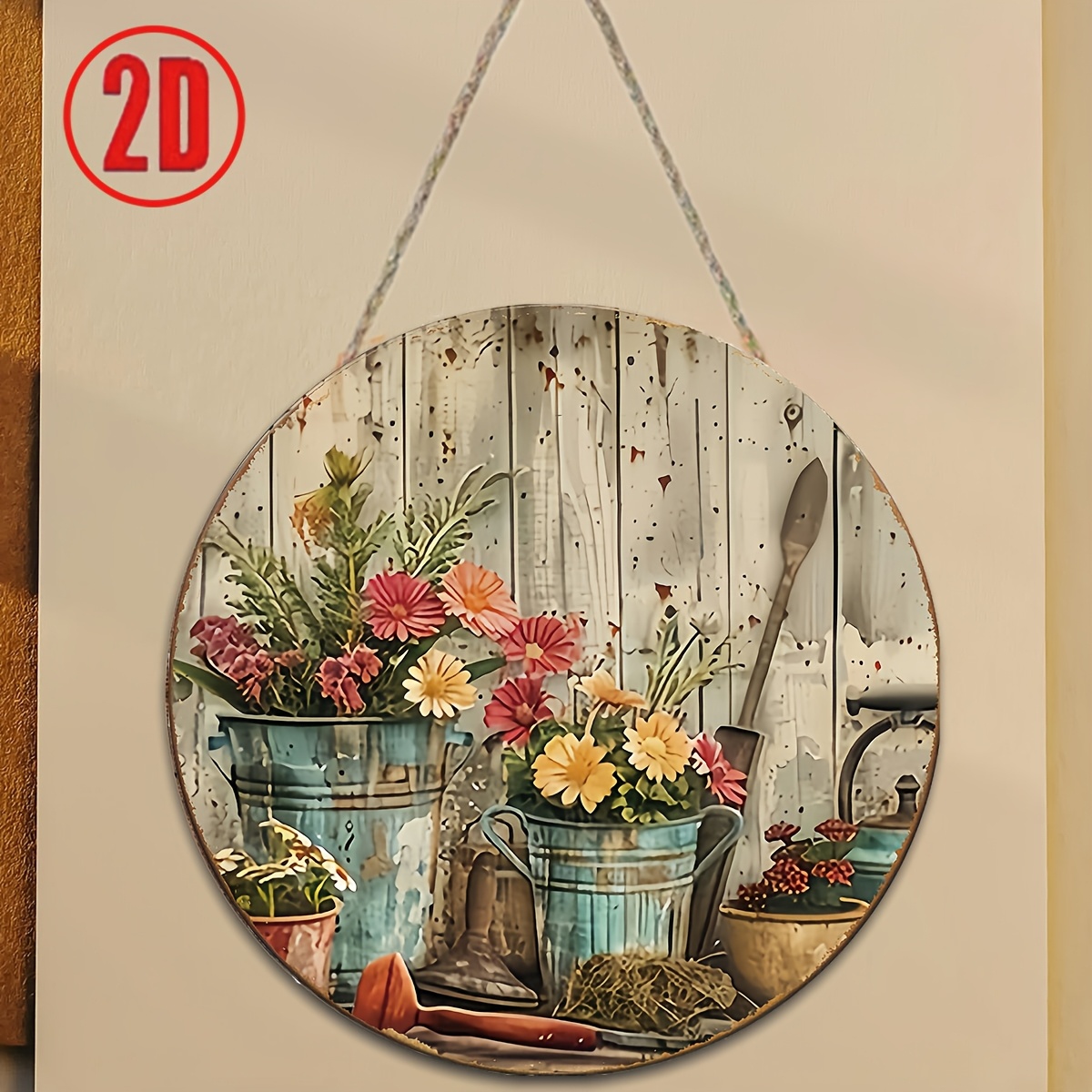2D 평면 디자인 - 빈티지 스타일의 나무 소재 꽃 장 - Gardening Tools Vintage 리뷰 및 가격