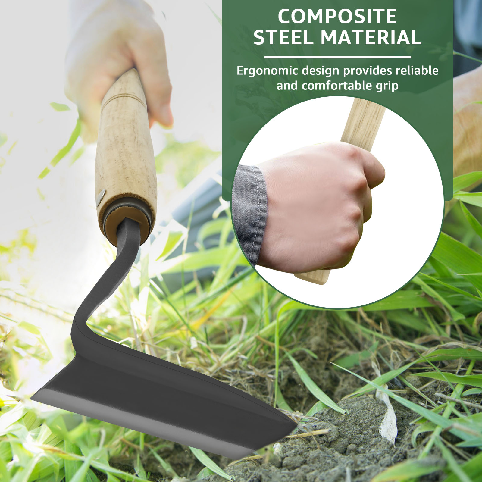 일본 잡초 낫 나무 손잡이 잡초 제거제 복합 강철 블레 - Gardening Hand Tools Japanese 리뷰 및 가격