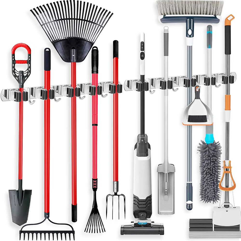 스테인리스 스틸 걸레 및 빗자루 홀더 벽걸이형 다기능  - Gardening Tools Range 리뷰 및 가격
