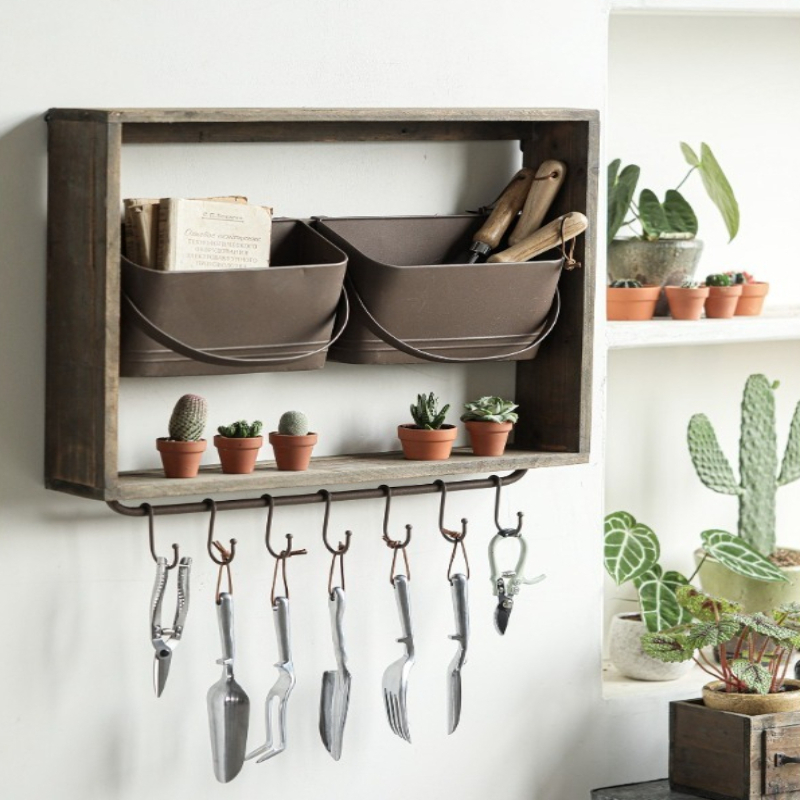 빈티지 훅 정원 도구 정리함, 발코니 장식 및 창의적인 - Gardening Tools Vintage 리뷰 및 가격