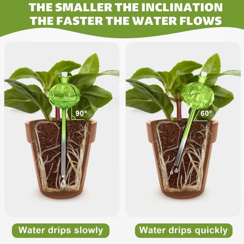 PVC 자동 식물 급수 벌브 모양 꽃 식물 물방울 주입 - Automatic Plant Waterer 리뷰 및 가격