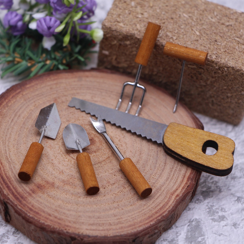 6개/세트 인형집 미니어처 시뮬레이션 농기구 1:12  - Gardening Tools Kids Set 리뷰 및 가격