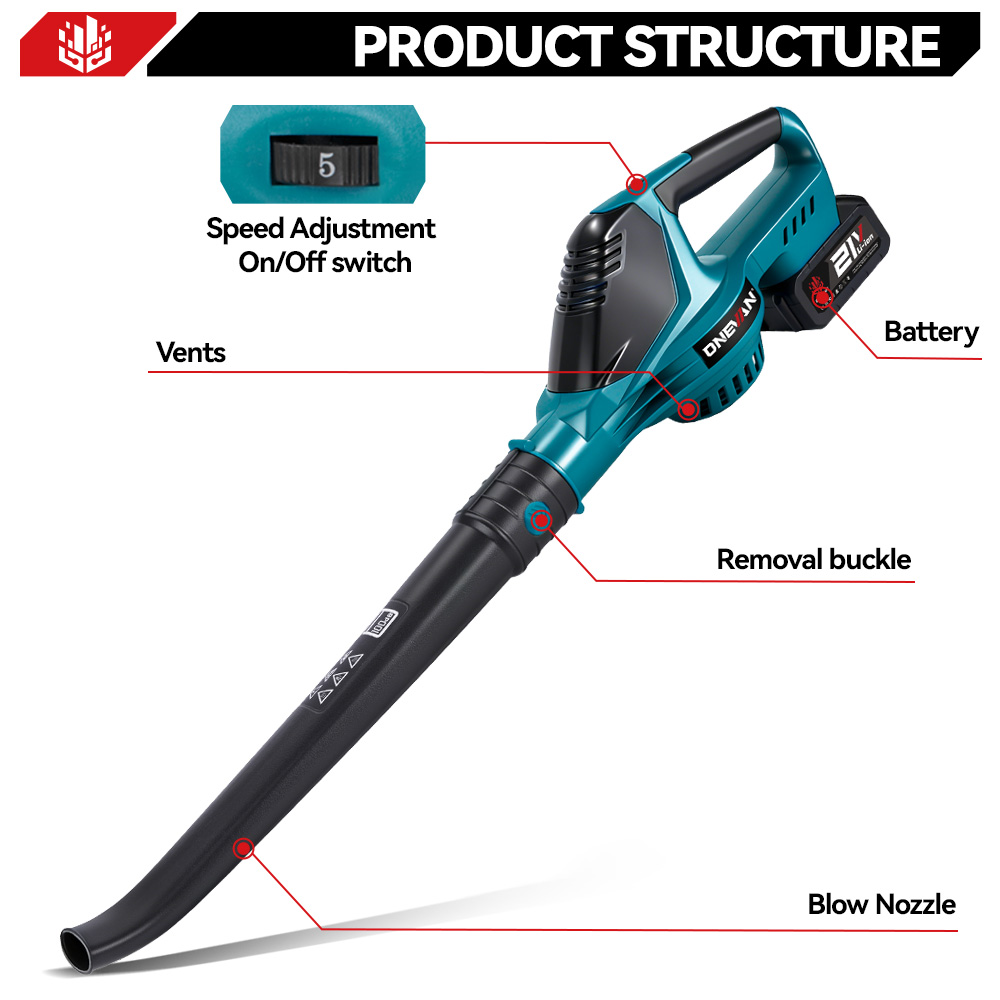 ​ ONEVAN 5500W 브러시리스 전기 에어 블로워 - Gardening Tools Battery Powered 리뷰 및 가격